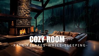 Cozy Room Rain Relaxes While Sleeping | Rain ASMR Relax