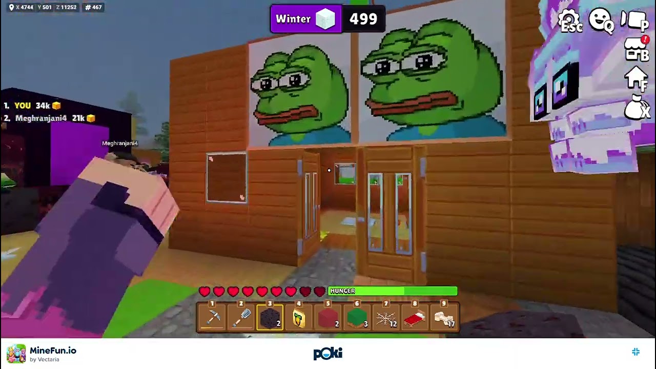 I show u my one block world minefun io