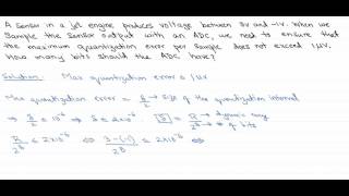 Solved Problem #1: Uniform Quantization and Quantization Error