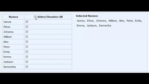 AngularJs - Checkbox Select, Deselect, Select All, Deselect All