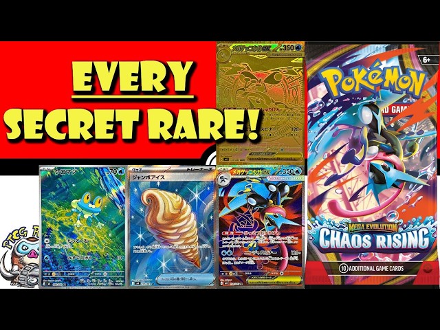 EVERY Secret Rare from Chaos Rising! We Know Them All! HYPE New Mega  Greninja Set (Pokmon TCG News) - YouTube