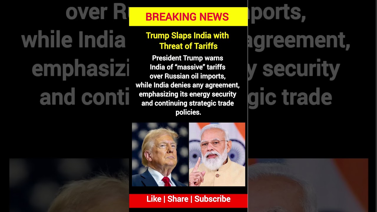 Trump Threatens India with Massive Tariffs Over Russian Oil | Daily GK | 