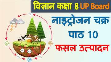 नाइट्रोजन चक्र, Chapter 10, फसल उत्पादन, Vigyan, Class 8, UP Board, Hindi Medium
