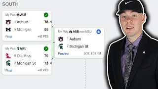 MattBeGreat's Bracket After the Sweet 16!