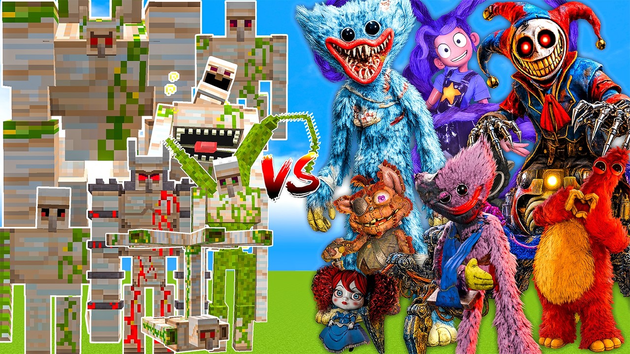 All Poppy Playtime Bosses vs All Iron Golems!