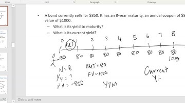Calculation of YTM and Current Yield using BA IIPlus