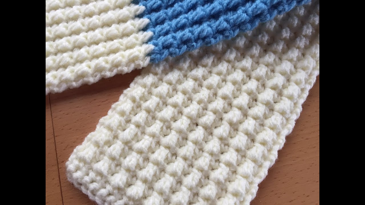 Crochet Scarf One Row Repeat Stitch Tutorial YouTube