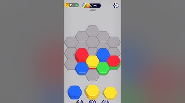 Hexa Sort Game Level - 1 Walkthrough | Hexa Sort #entertainment #games #fungame