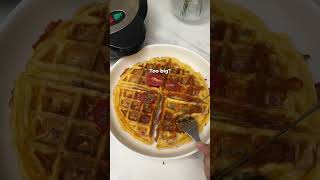 Cheesy Sausage Stuffed Waffle #wafflemaker #recipe