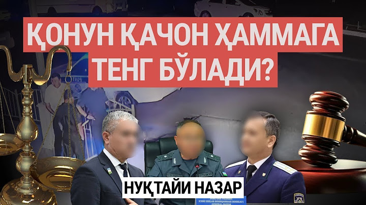 RASUL KUSHERBAYEV BUXORA XOKIMIGA OTVET VA QONUN BORMI ?