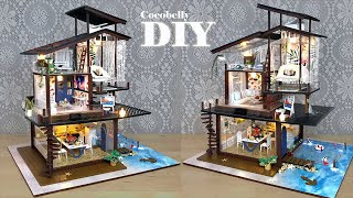 Valencia Beach House DIY Miniature Dollhouse Crafts Summer Fun Time Relaxing Satisfying Video