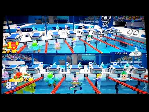 Mario Sonic Tokyo 2020 Wendy Loses To Peach In Swimming 