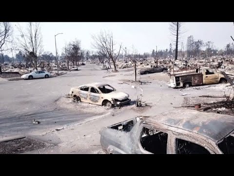 Drone images from fire-ravaged California