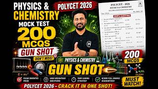 🚨DON’T MISS🔥 POLYCET 2026 Physics & Chemistry 200 MCQs GUNSHOT Questions 💥 LIVE Mock Test | #live