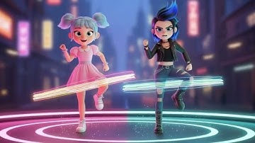 Cute Girl vs Bad Girl – 3D Dance Battle