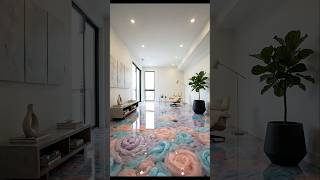 Cotton Candy Cloud Epoxy Floor Transformation 🍭#epoxyfloor #epoxyart #shorts #satisfyingvideos