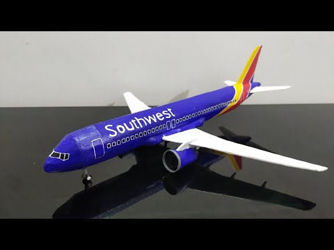 How to make airplane miniature with cardboard| Southwest Airlines miniature| DIY| Handmade craft