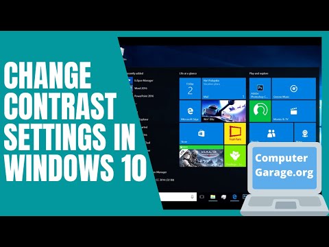 How to change or turn off High contrast setting windows 10