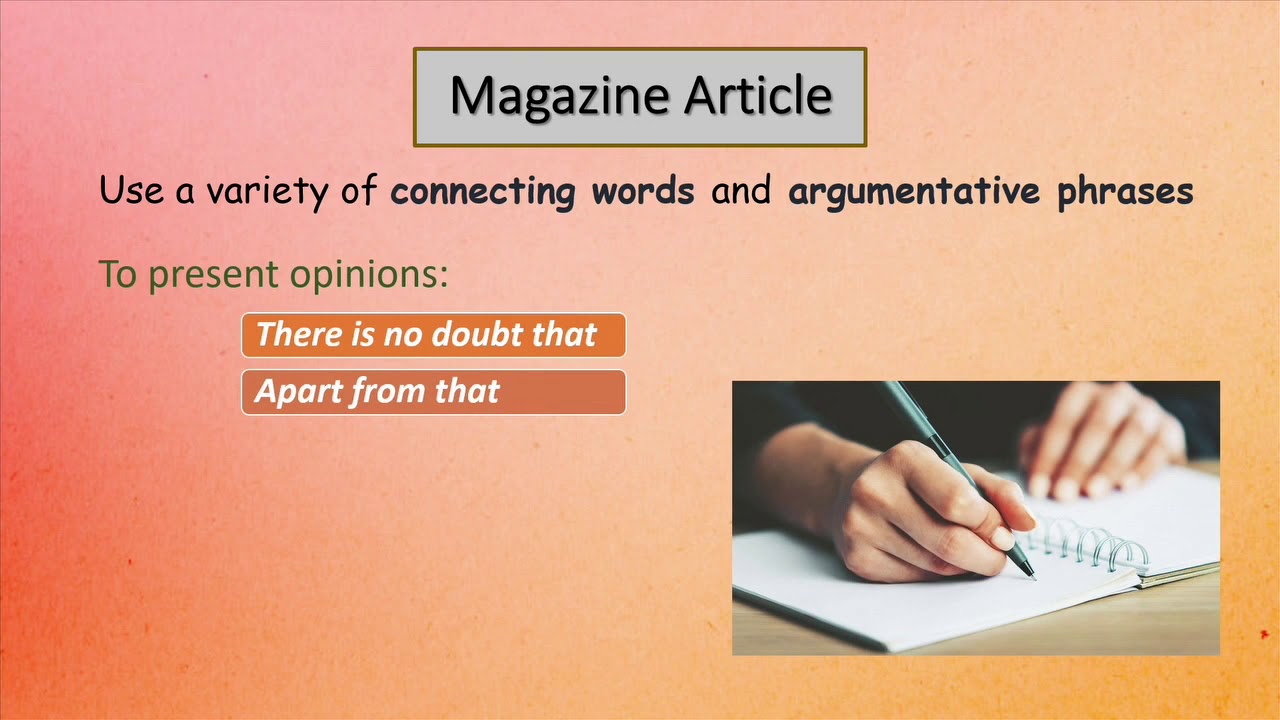 how to write an article for a student magazine