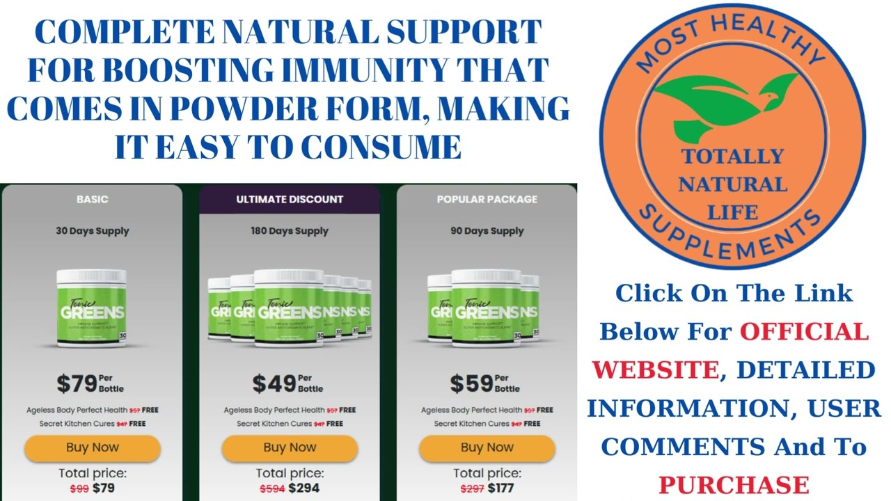 TONIC GREENS FOR IMMUNE SYSTEM ((Click Below For The Official Website, And To Purchase)