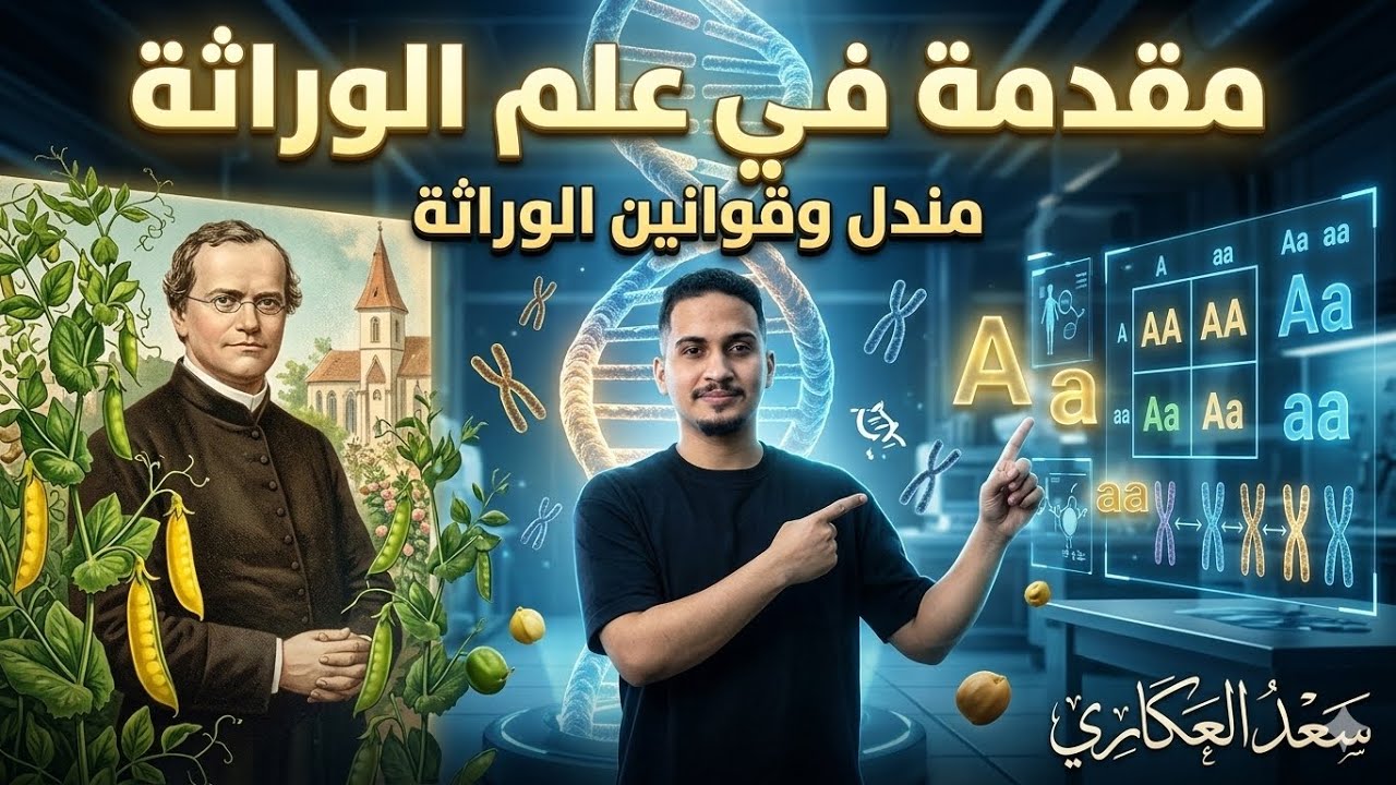 مادة الاحياء / الوحدة السادسة / مقدمة على علم الوراثة - د.سعد العكاري 