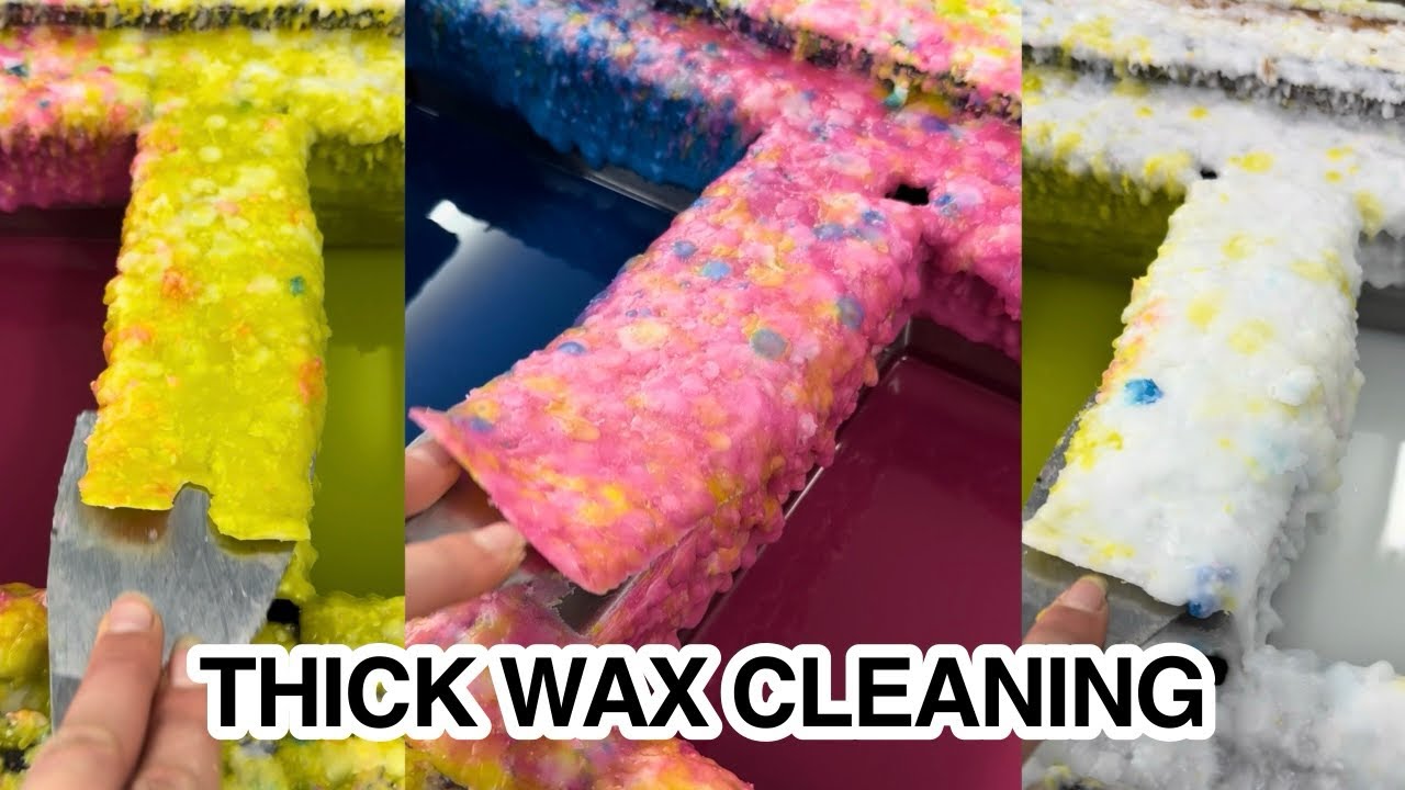 satisfying wax scraping | thick wax scrapey scrapey 