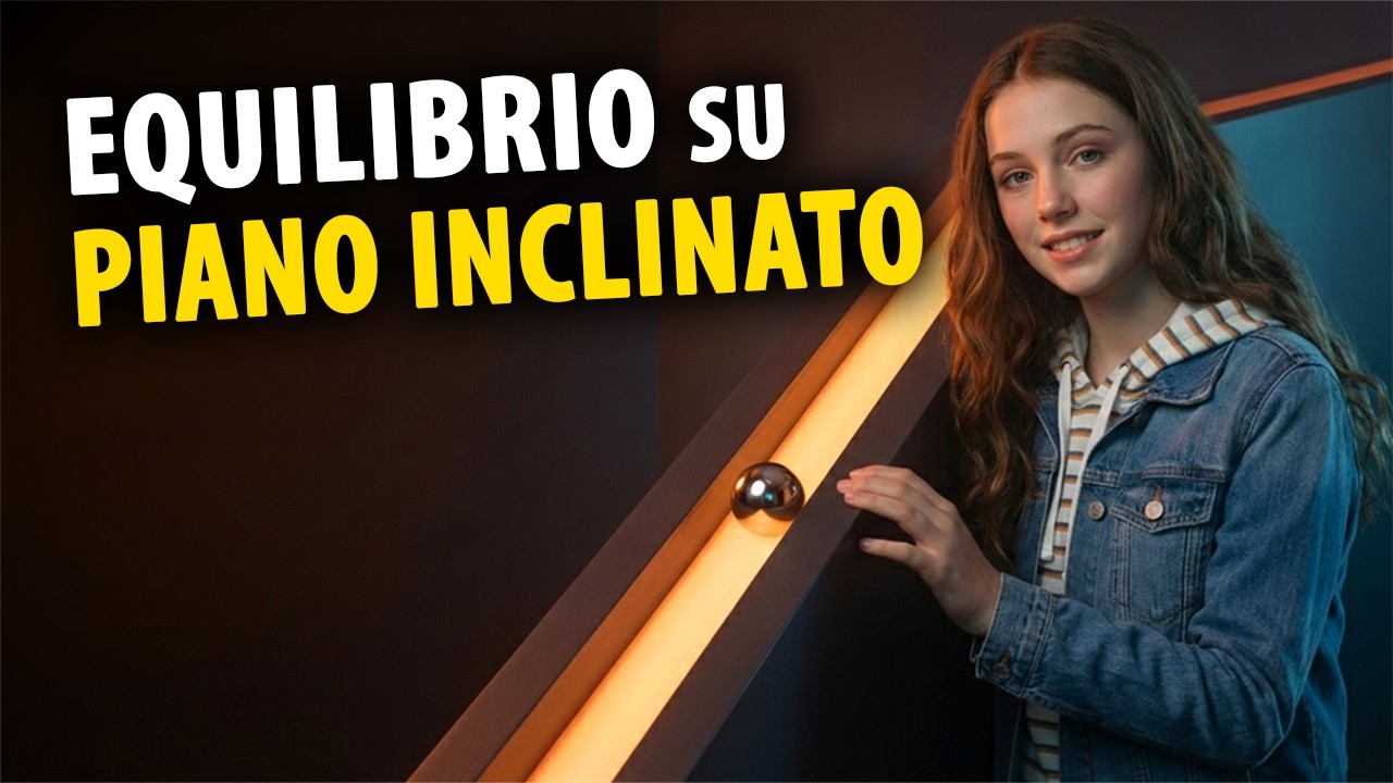 Equilibrio su piano inclinato: scomporre il peso e calcolare la forza equilibrante