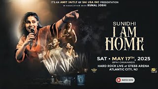Sunidhi Chauhan LIVE in New Jersey 2025 | "I AM HOME" Tour | Unmissable Musical Night!