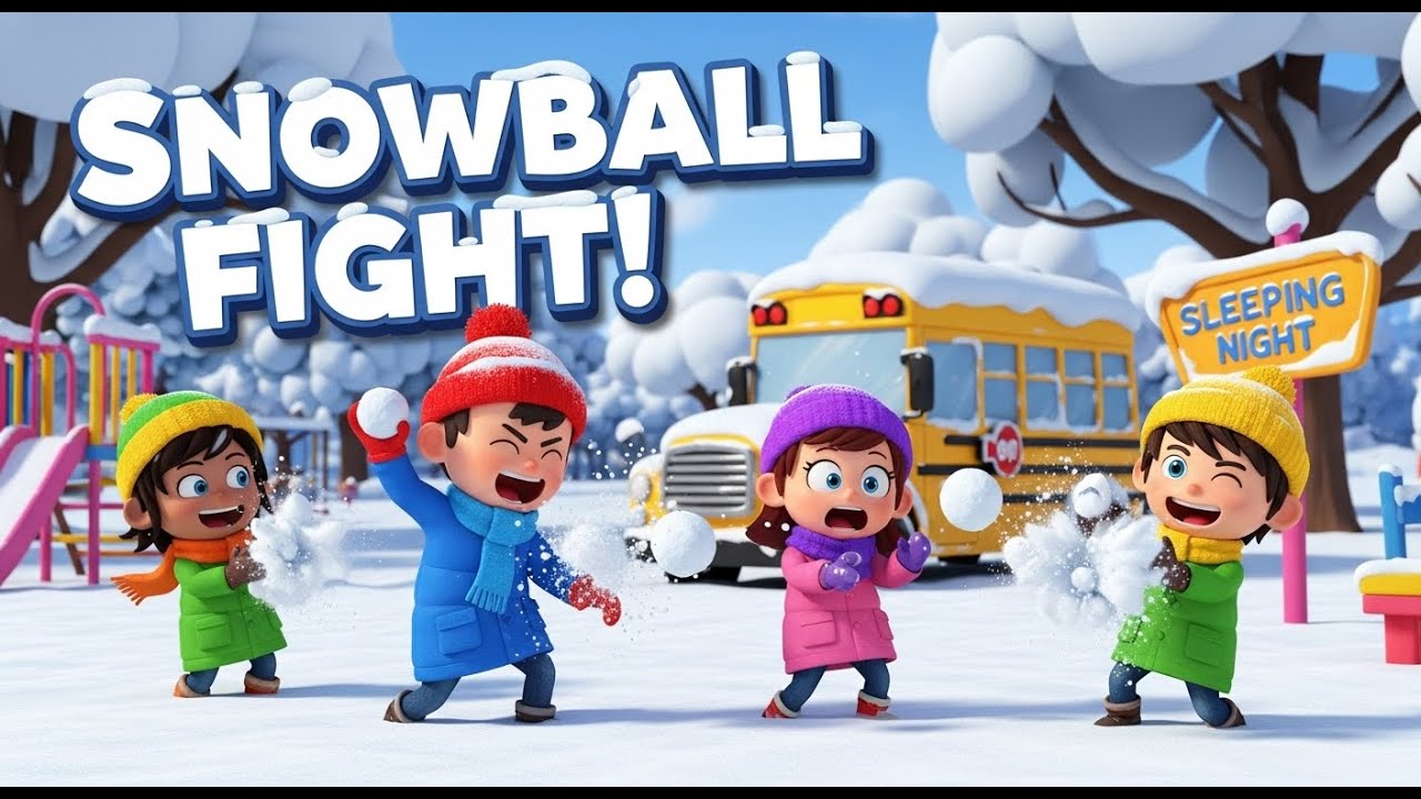 Funny School Bus Snow Fight | Kids Laugh & Play! - YouTube
