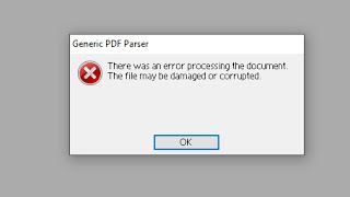 There Was An Error Processing The Document. The File May Be Damaged Or Corrupted. Photoshop