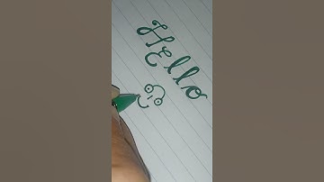 Word Hello Hand Written Practice - quek write 001 handwriting #shorts