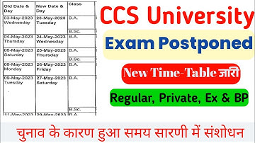 CCS University Exam posponed | ccsu new updates today | ccsu latest news |