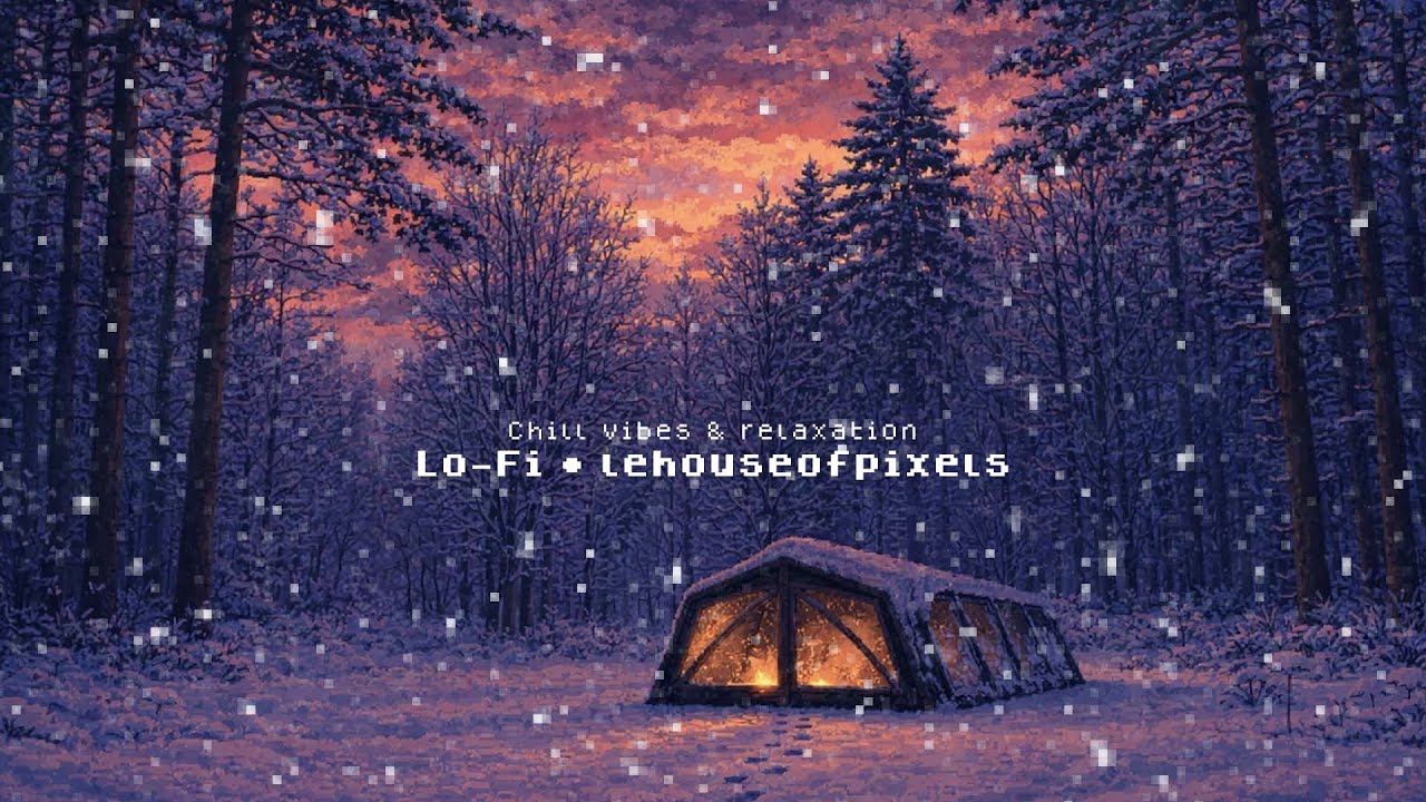 Winter Pixel Campfire | Cozy Chill Lo-Fi Night Playlist for Relaxing