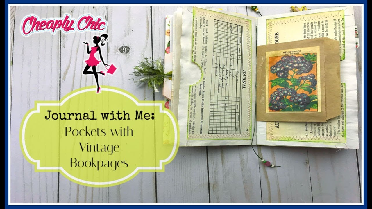 Journal with Me: Grow, Girl Collection - Playing with Vintage Book Pages