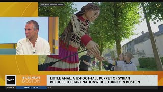 Little Amal, a 12-foot-tall puppet of Syrian refugee, to start nationwide journey in Boston