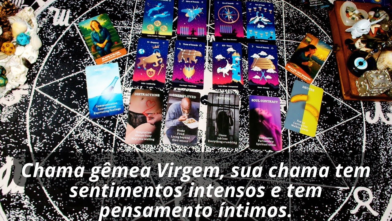 Chama gêmea Virgem, sua chama tem sentimentos intensos e tem pensamento íntimos.