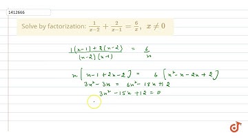 Solve by    factorization:  ltmath gt  ltmrow gt  ltmfrac gt  ltmn gt1 lt/mn gt  ltmrow gt  lt