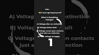 ⚡ Restriking Voltage Made Easy | Circuit Breaker MCQ 🔥