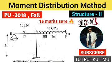 Moment Distribution Method || PU - 2018 Fall || Structural Analysis 2 |  #momentdistribution