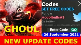 NEW UPDATE CODES *GHOUL UPDATE* [GHOUL] Anime Dimensions Simulator ROBLOX | September 26, 2021