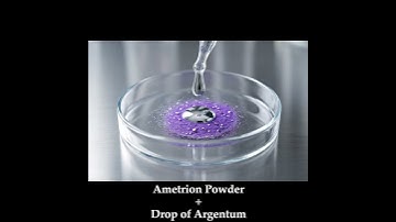 Ametrion Powder + Argentum Droplet | #ChemicalReaction #ASMR #ASMRsounds #ASMRvideos #LabExperiments