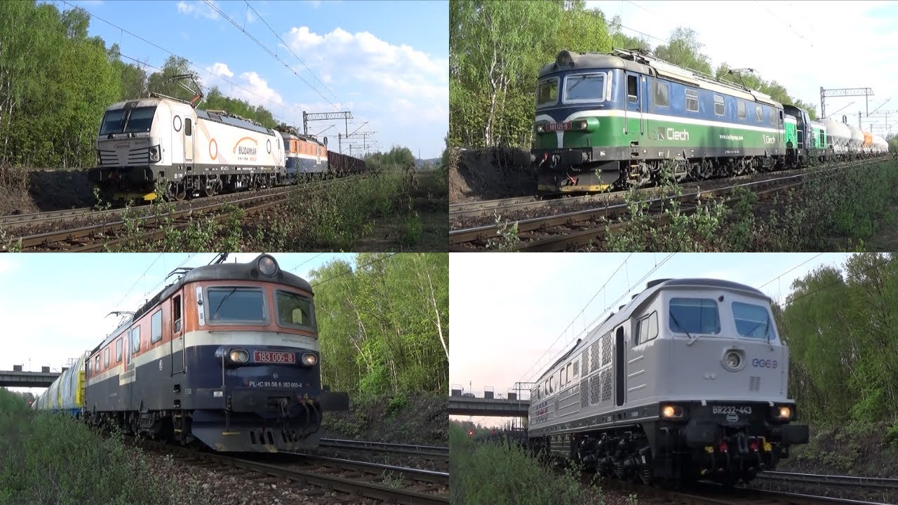 Biały Vectron + Škoda, duet CIECH Cargo, Škoda z wagonami Sggmrrs, Ludmiła ECCO Rail i inni