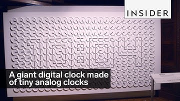 Giant clock made out of tiny clocks
