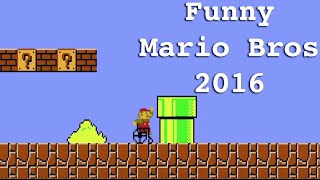 Funny Mario Bros 2016 - Playing Mario On Wheel Chair
