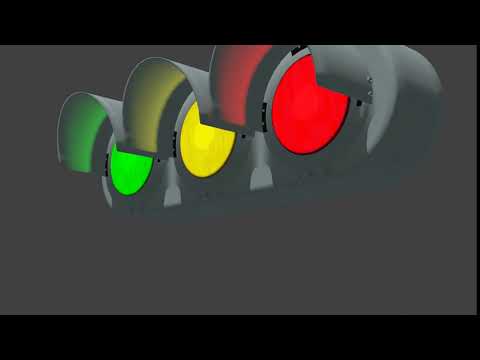 信号機　blender 3DCG