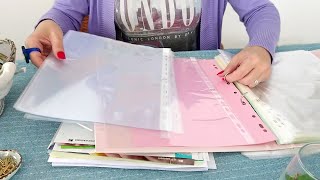 ASMR 1 Hour of Paper Sorting Into Binder (Plastic Sheet Protectors & Recipes! )