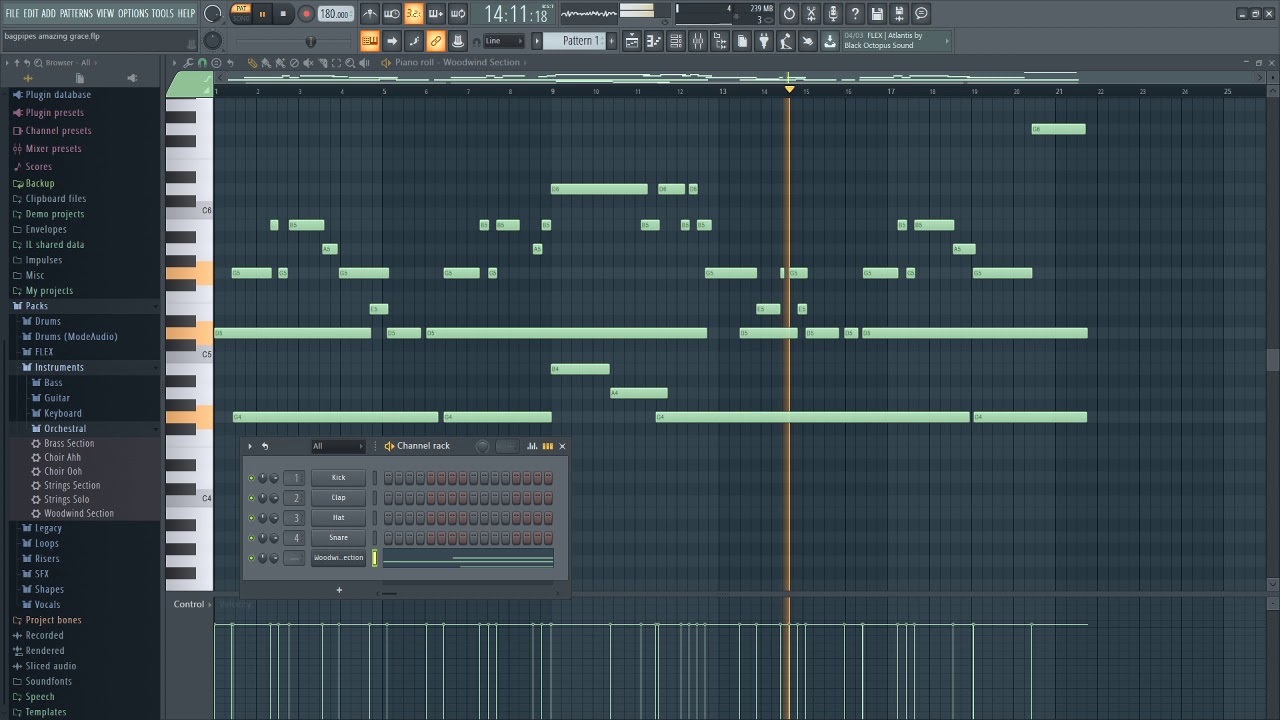 Amazing Grace with "bagpipes" in FL Studio YouTube