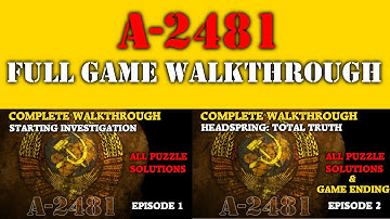 A-2481 - Full Game Walkthrough - Both Episodes - All Puzzle Solutions - Ending