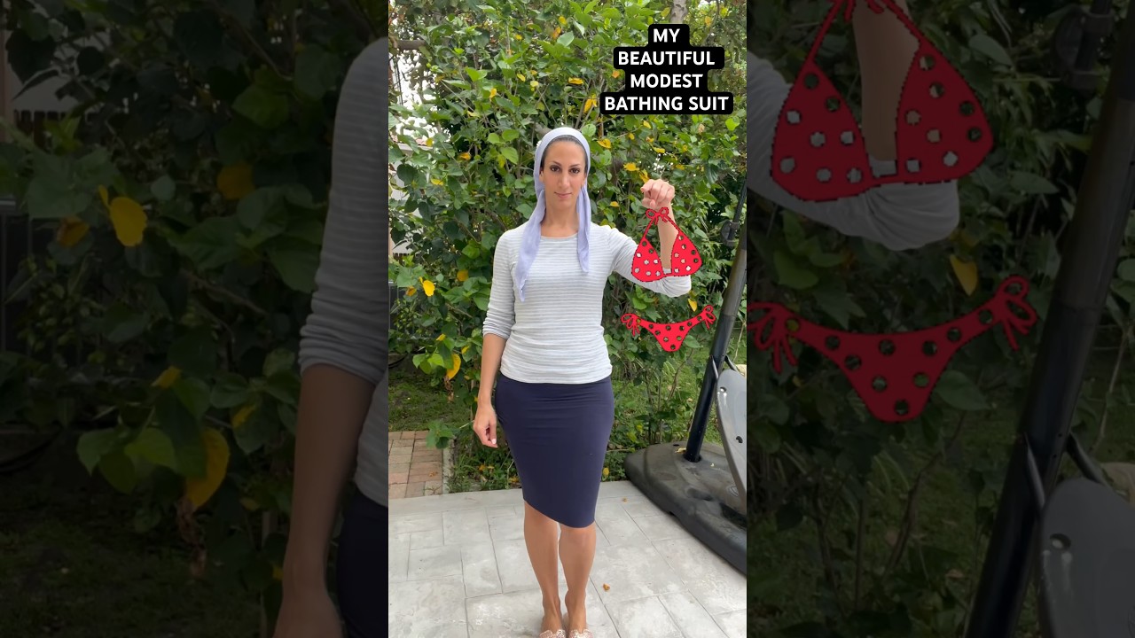 My beautiful modest bathing suit #grwm #jewish #modesty