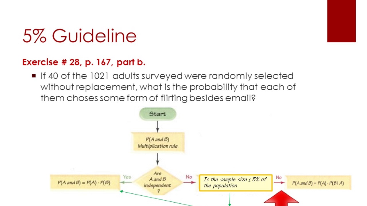 What is the 5 percent rule in statistics?